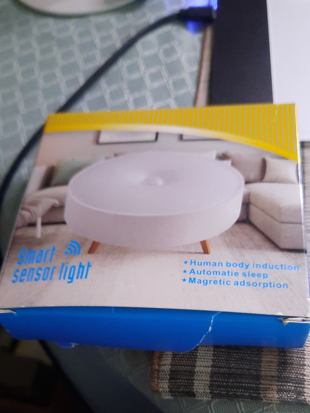 Smart Sensor Light — White Oval Night Lamp